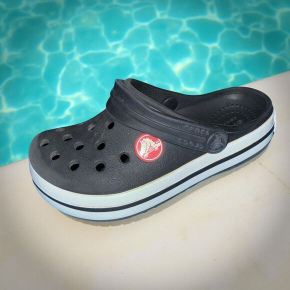 Toddler Unisex Off Crocs Black Crocband Clogs Slip On Size C 8 C8 - Picture 1 of 7